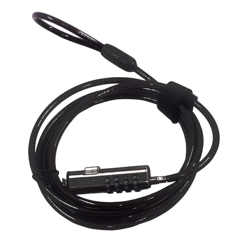 Ewent Câble de Sécurité à Combinaison pour Ordinateurs Portables, câble de sécurité pour ordinateur portable, PC, projecteurs, Protection Antivol avec...