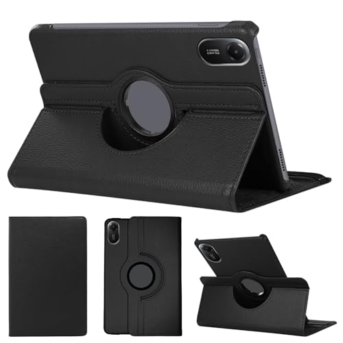 SWEIMEN Hülle Kompatibel mit Redmi Pad 2 11 Tablette PU Lederhülle 360 Drehbar Multi-Winkel Schutz Ständer Schutzhülle