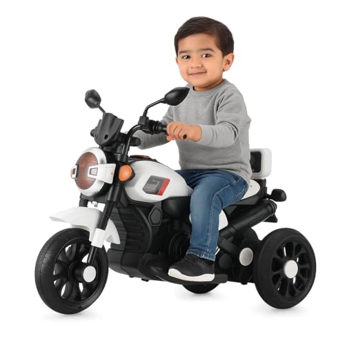 Image of Wishmaster Xtreme Electric Bike for Kids | 6V Battery Operated Ride-On with Bluetooth, MP3 Music, LED Lights & Foot Accelerator | Sturdy & Safe Toy Bike for Boys & Girls (1-5 Years)