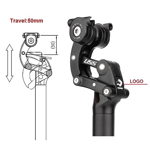Bibike AD-SP18(USS)-27.2 Safort Suspension Seatpost 27.2/28.6/30.0/30.4/30.9/31.6/33.9Mm Seatpost thumb #1