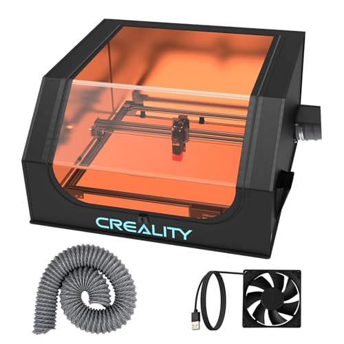Creality Laser Engraver Enclosure Isolate Smoke Laser Cutting Machine Protective Cover Against Odor and Noise Enclosure with Vent for Creality xTool and Other Laser Engraver 27.5x28.3x15.7 inch