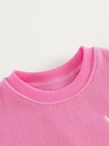 marc & janie Boys Girls Long Sleeve Crew Neck Sweatshirts Simple Embroidered Shirts Light Pullover Tops 2411554