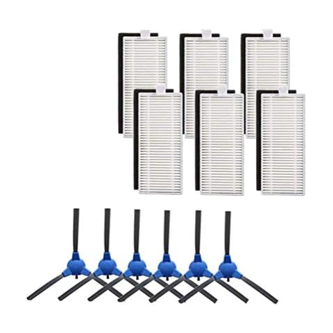 WuYan Replacement Kit for Eufy Robovac 11S 30 30C 15C 12 Vacuum Cleaner Parts, Including 6pcs Side Brush, 6pcs Hepa Filter Cover