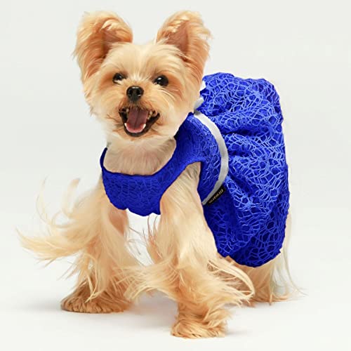 Fitwarm Fancy Dog Tulle Dress, Dog Clothes For Small Dogs Girl, Pet Party Outfit, Cat Apparel, Royal Blue, Large #TOP2