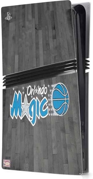 Skinit Decal Gaming Skin Compatible with PS5 Pro Console - Officially Licensed NBA Orlando Magic Hardwood Classics Design