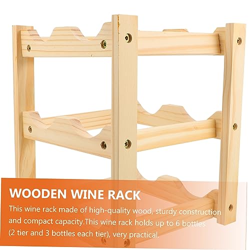 Soporte de vino SHOWERORO madera beige compacto miniatura 2