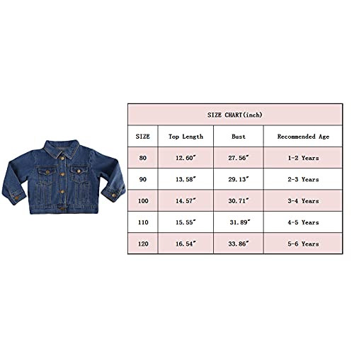Inevnen 1-7T Baby And Toddler Denim Jacket, Boys Girls Basic Button Down Coat Outerwear (#1 Basic Jeans Jacket, 4-5 Years) #TOP6