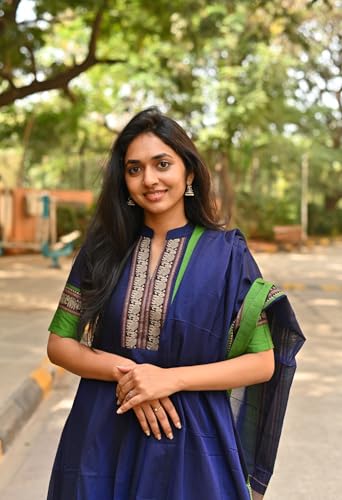 Image of GoSriKi Women's Rayon Viscose Solid Anarkali Kurta with Dupatta