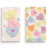 50 PCS Valentines Napkins Disposable Hand Towels for Bathroom Guest Decorative Napkins Paper for Bathroom Shower Toilet Powder Room Holiday Anniversary Wedding Bridal Tea Party, Heart