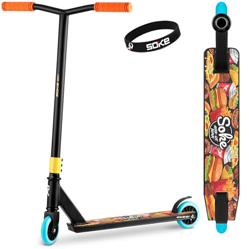 SOKE Go Scooter Roller Performance Roller Leistungsstarker Scooter Skatepark Stunts Trick Roller Tretroller Stadtroller Freestyle Kickscooter mit ABEC 9 Kugellagern Pu Material 82 cm Orangefarben SOKE Go Scooter Roller Performance Roller Leistungsstarker Scooter Skatepark Stunts Trick Roller Tretroller Stadtroller Freestyle Kickscooter mit ABEC 9 Kugellagern Pu Material 82 cm Orangefarben