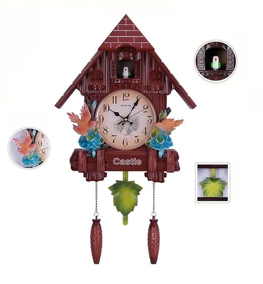 Buy Three Secondz Cuckoo Bird Wall Clock with Fixed Door Door Does not