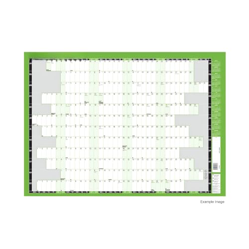 Image of 2027 Year Planner Unmounted Wall Calendar | Year to View Laminated Write On Wipe Off Planner | Includes Week Numbers, UK, EU, US & Japanese Holidays | 855 x 610mm | Pen & Sticker Sheet Included