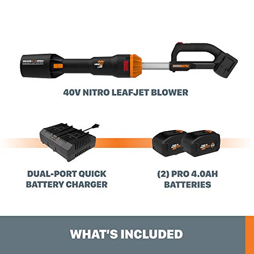 image for Worx Nitro 40V PRO LEAFJET Cordless Leaf Blower Power Share with Brush