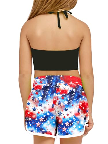 Image of Deerose Kids Hawaiian Swim Board Shorts Quick Dry Active Swim Trunk 5-14 Years