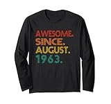 Photo Gallery awesome since august 1963 birth of birthday idea anniversary maglia a manica Photo Gallery awesome since august 1963 birth of birthday idea anniversary maglia a manica