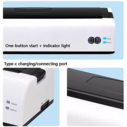 Image of Portable Printers Wireless for Travel, Thermal Tattoo Stencil Printer for Office, Letter Bluetooth Compact Printer for 8.5 inchx11 inch Size