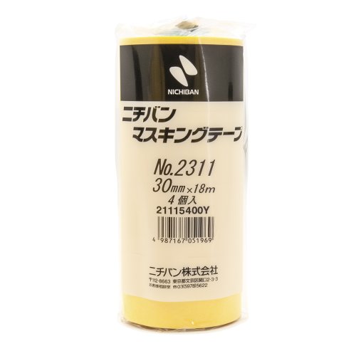 Amazon.co.jp: ニチバン マスキングテープ 4巻入 30mm×18m 2311H-30