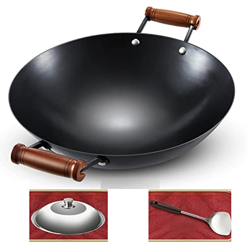 Wok de hierro de 36 cm con doble asa miniatura 6