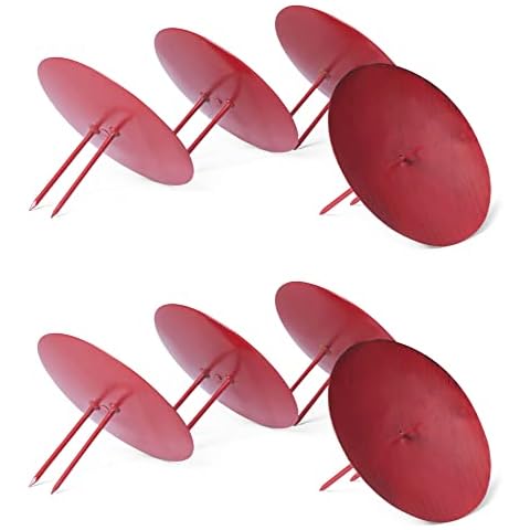 Novaliv 8 x Pick de velas con espina de 11 cm lacado en rojo Cover