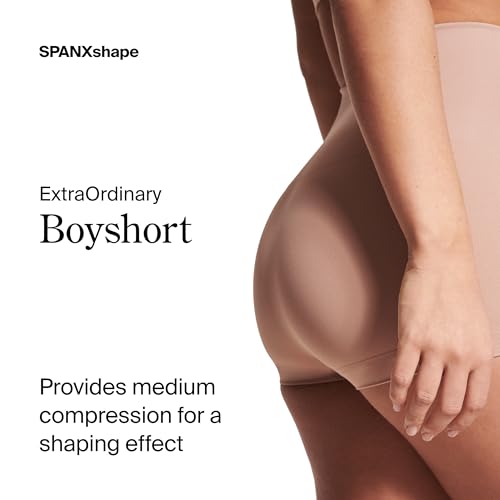 Image of SPANX SPANXshape ExtraOrdinary Boyshort - Sculpting Compression - Women's Shapewear Underwear - Recycled Nylon Fabric Blend