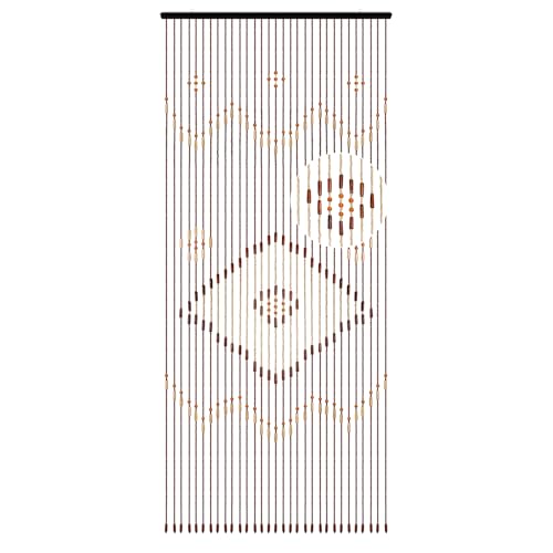 DHQCQL Cortina de Cuentas de Madera cortín, 31 Líneas para Puerta, Cortina de Perlas Retro para Decoración de Puertas, 90×208cm
