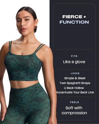 Image of Aoxjox Women's Workout Sports Bras Fitness Padded Backless Yoga Crop Tank Top Twist Back Cami