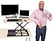 Stand Steady X-Elite Pro Standing Desk Converter | Instantly Convert Any Desk into a Stand Up Desk | Easy Lift Height Adjustable Standing Desk | No Assembly Required (28 x 20 / Maple)