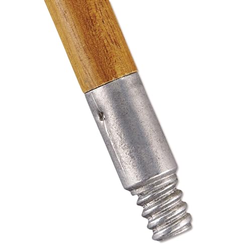 rubbermaid commercial products lacquered-wood broom handle with threaded metal tip 6034 natural for floor cleaningsweeping in homeoffice