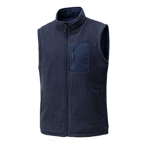 Gilet matelassé homme chaud réversible veste sans manches coupe-vent décontractée - 3