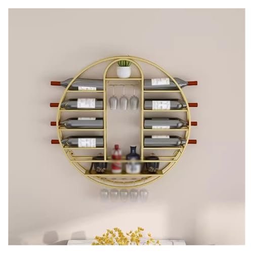 Soporte para botellas de vino metal dorado 60x60x11 cm miniatura 6