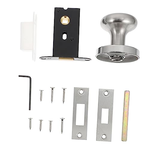 OSALADI Modern Zinc Alloy Door Lock Keyless Proof Lock Sleek Silver Bedroom Bathroom Kitchen Easy to Install