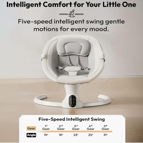 Image of StarAndDaisy Swing Rocker for Baby with Automatic 5-Level Swing - Toddler & Infant Rocking Chair with 3-Level Adjustable Backrest, & Remote Control -Black