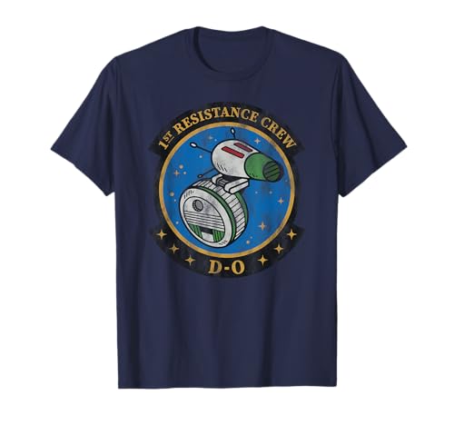 T-shirt Star Wars doux et durable imprimé D-O Resistance Crew qui ne rétrécit pas