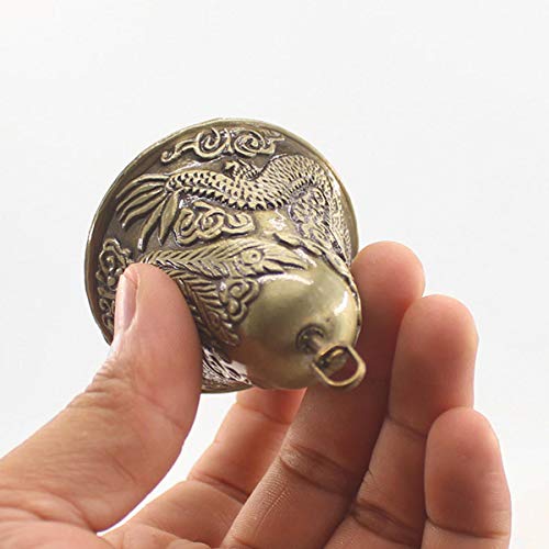 NC 60 x 65 mm Sino de vaca dourado antigo NosieMaker Decoração de sino de vaca de liga de zinco com