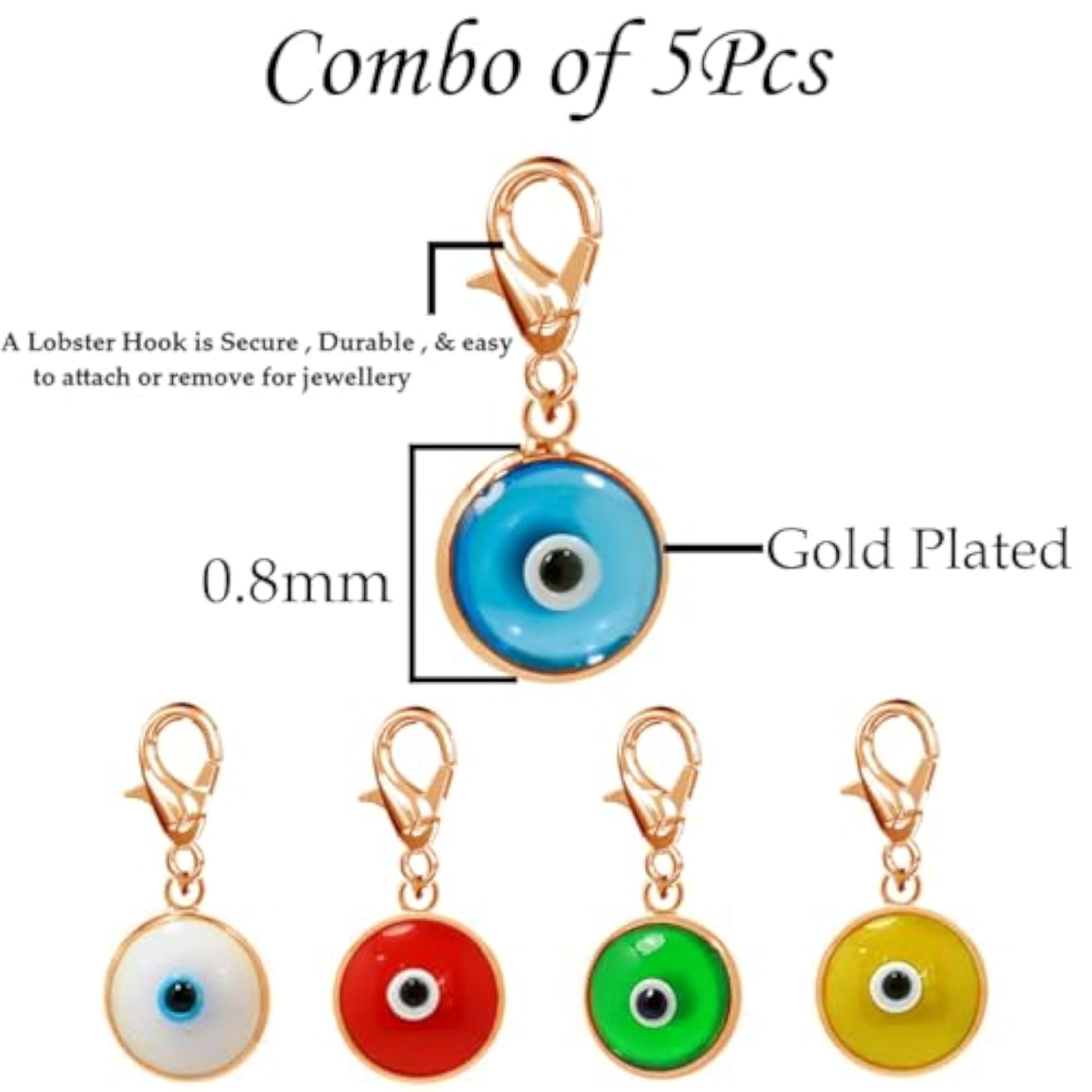 Evils Eye Keychain Charms for Women & Girls