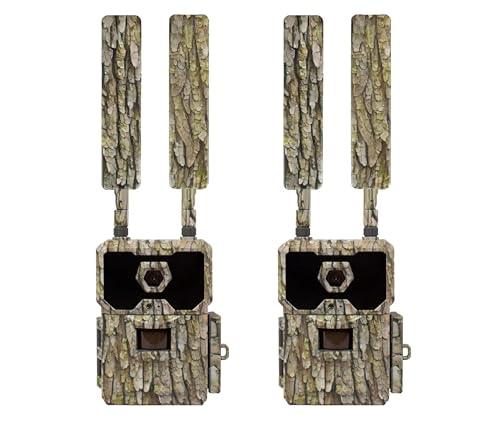 HuntEmUp WiseEye Data Cam 2 DC-2 Double Bundle 2-pack with 2pc Solar Panel + 2pc 32GB SD Card + Card Reader + Case