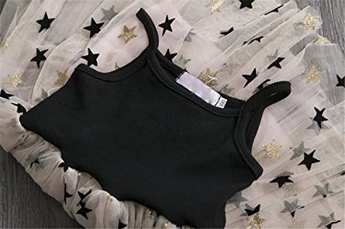 Nnjxd Little Girl Summer Sleeveless Princess Dress,Infant Toddler Princess Party Tulle Sundress 5-6 Years Tulle-Black #TOP2