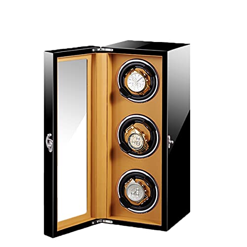 Watch Display Box Watch Winder for Automatic Watches Adjustable Watch Pillows 1/2/3/4/6 Winding Spaces Black Piano Finish Quiet Motor Watches Display