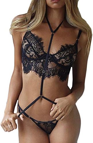 Mujeres Lencería Sexy Flores de Encaje Bra Pants Underwear Set Ropa de  Dormir Conjunto Ropa Interior Mujer Mujeres lencería Pecho un Archivo  Abierto Ropa Interior MMUJERY : Amazon.es