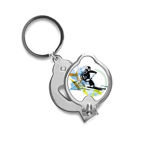 Sport d'hiver athlètes de ski acrobatique coupe-ongles aquarelle trimmer