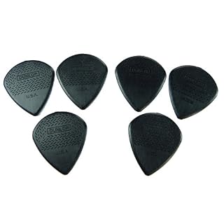 Dunlop Max Grip 471R3S Jazz Iii Stiffo médiators pour guitare en Nylon-Noir-Lot de 6 - Les Beatles, Paul McCartney, John Lennon, RIngo Starr, George Harrison