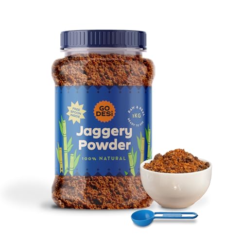 Image of GO DESi Jaggery Powder 1 Kg, Gur, Gud, Pure and Natural