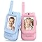 Vikye Video Walkie Talkies, 2 Pack Rechargeable Handheld Intercom Toy 2 Way Radio with 2.0 Inch Screen 500m Range, for Kids Indoor Outdoor Activity