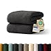 Produktbild Blumtal Premium Frottier Handtücher Set 2 teilig 100% Baumwolle - Oeko-TEX zertifiziertes Towel 2X (50x100 cm) - Ultra saugstarkes Frottier Handtücher Set waschbar °60 - Handtücher Anthrazit