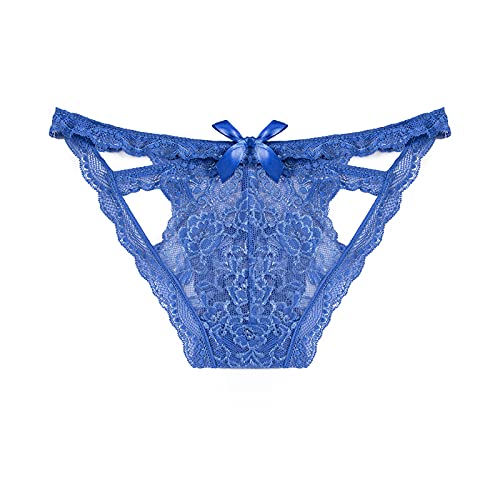 Etaoline Women's Lingerie Panties Lace Knickers Briefs Underwear (L, Royal Blue, L) #TOP2