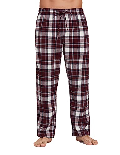 YINC Men's 100% Cotton Super Soft Flannel Pajama Pants