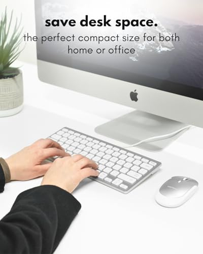 Image of Macally USB C Wired Keyboard for Mac (USB C + USB A) - Compatible Keyboard for MacBook Pro /Air, iMac & MacMini - Compact Mac Keyboard