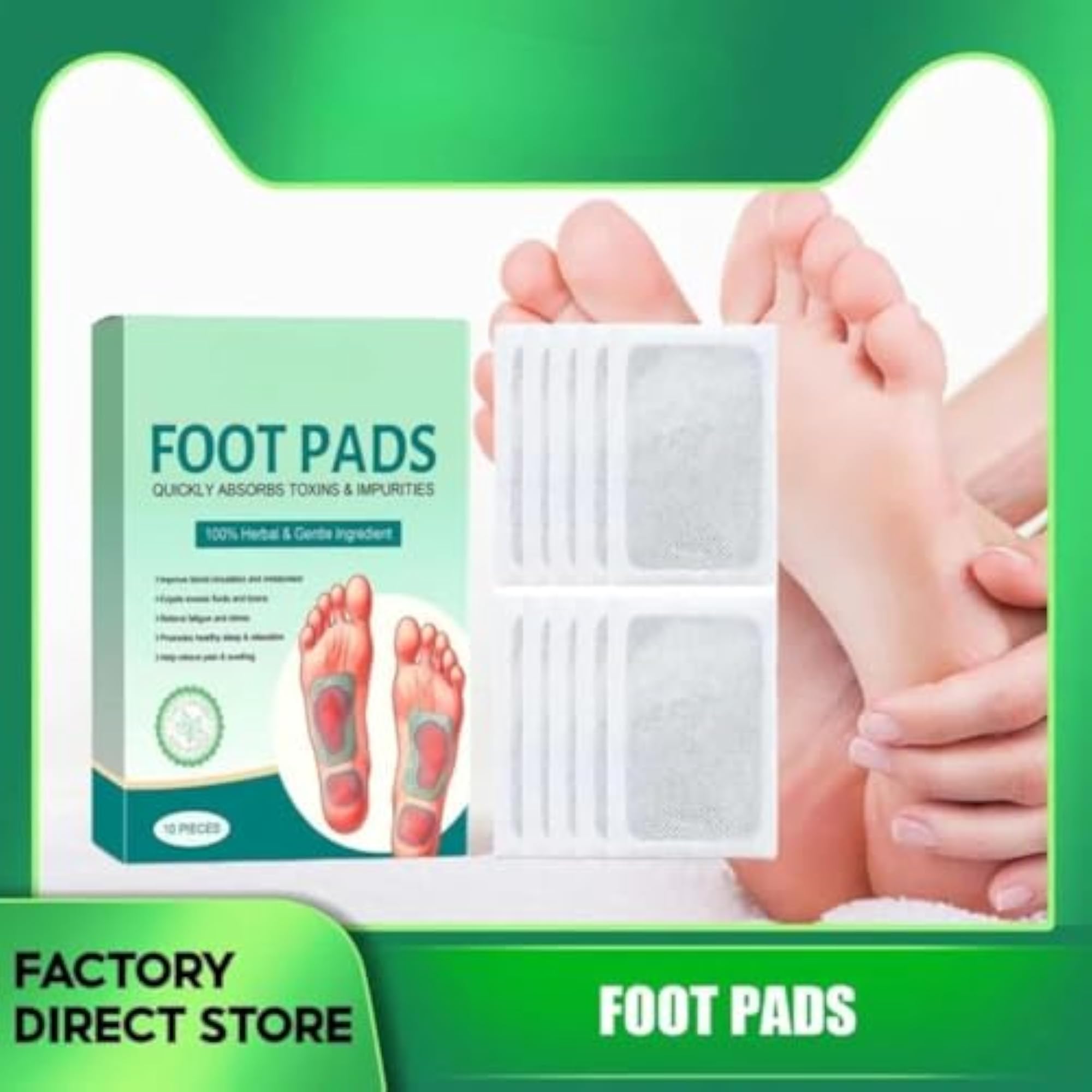 Herbal Detox Foot Pads for Toxin Removal, Overnight Use