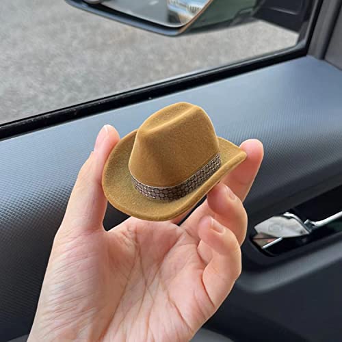 Muchly Creative Cowboy Hat Jewelry Box | Premium Fashion Velvet Ring Box | Western Cowboy Hat Jewelry Box | Vintage Ring Box For Wedding Ceremony, Engagement(Brown) #TOP5