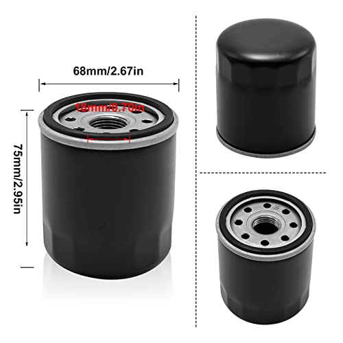 CADUFUELLY 11013-2141 Air Filter Fuel Filter Oil Filter Tune Up Kit Replacement for Kawasaki FC420V for Gravely Pro 140 150 14 HP Engine 49065-2071 - Thumbnail 5
